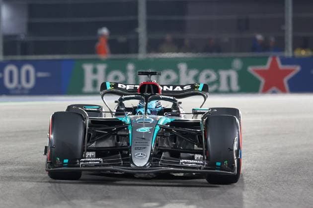 Winner of Qualifying, Pole Position, George Russell Mercedes AMG , Las Vegas Grand Prix, Motorsport, Men, Formula 1, Qualifying, 22 11 2024 Las Vegas Nevada USA Copyright: xkolbert-press ChristianxKolbertx
