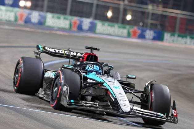 Winner of Qualifying, Pole Position, George Russell Mercedes AMG , Las Vegas Grand Prix, Motorsport, Men, Formula 1, Qualifying, 22 11 2024 Las Vegas Nevada USA Copyright: xkolbert-press ChristianxKolbertx