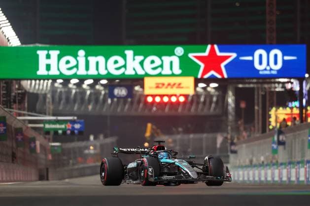 Winner of Qualifying, Pole Position, George Russell Mercedes AMG , Las Vegas Grand Prix, Motorsport, Men, Formula 1, Qualifying, 22 11 2024 Las Vegas Nevada USA Copyright: xkolbert-press ChristianxKolbertx