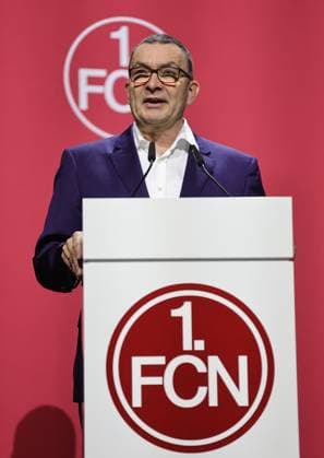 23 11 2024 Football season 2024 2025 2 Football Bundesliga General Meeting Annual General Meeting JHV 2024 Sportfoto Zink DaMa xdaxmax Peter Meier Chairman of the Supervisory Board 1 FC Nürnberg FCN speaks to members of the FCN