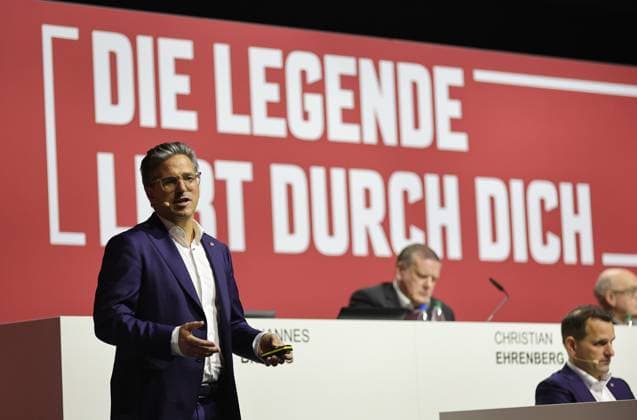 23 11 2024 Football season 2024 2025 2 Football Bundesliga General Meeting Annual General Meeting JHV 2024 Sportfoto Zink DaMa xdaxmax Stefan Heim Chief Financial Officer for Accounting Controlling and Financial Accounting 1 FC Nürnberg FCN speaks to members
