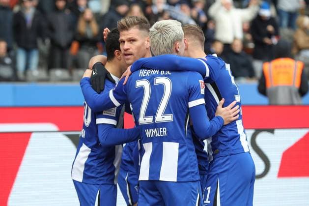 23 11 2024, xtgx, Fussball 2 Bundesliga, Hertha BSC Berlin SSV Ulm 1846 emspor, v l Ibrahim Maza Hertha, 10 Jubel, Torjubel, jubelt ueber das Tor, celebrate the goal, celebration DFL DFB REGULATIONS PROHIBIT ANY USE OF PHOTOGRAPHS as IMAGE SEQUENCES and or QUASI VIDEO Berlin