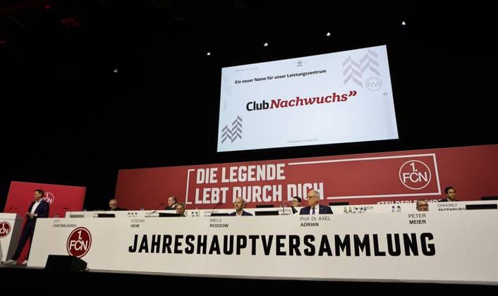 23 11 2024 Football season 2024 2025 2 Football Bundesliga General Meeting Annual General Meeting JHV 2024 Sportfoto Zink DaMa xdaxmax Joti Chatzialexiou Board of Directors Sport 1 FC Nürnberg FCN presents the new name for the FCN ClubNachwuchs NLZ youth training center