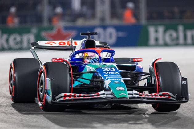22nd November 2024; Las Vegas, Nevada, USA. F1 Las Vegas Grand Prix; Qualifying Day; Liam Lawson (30) of New Zealand and team Visa Cash App RB F1 Team during qualifying  ActionPlus12718308 BobxKupbens