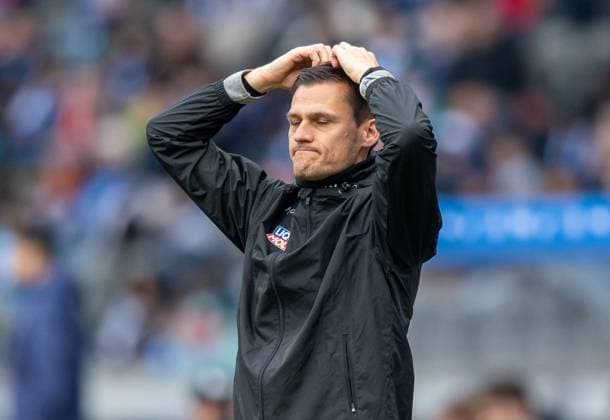 Soccer, Men, Season 2024 2025, 2 Bundesliga 13 Matchday , Hertha BSC SSV Ulm, Coach Thomas Wörle SSV Ulm , 23 11 2024, Copyright: xSebastianxRäppold MatthiasxKochx