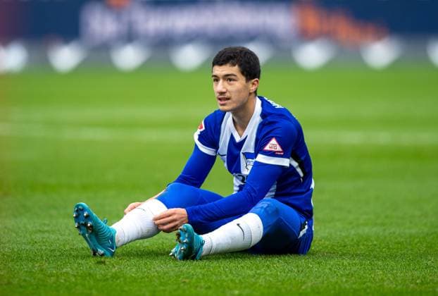 Soccer, Men, Season 2024 2025, 2 Bundesliga 13 Matchday , Hertha BSC SSV Ulm, Ibrahim Maza Hertha BSC , 23 11 2024, Copyright: xSebastianxRäppold MatthiasxKochx