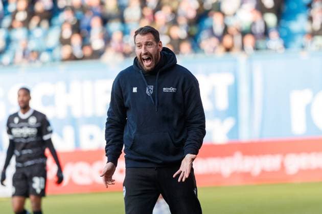 Coach Mitch Kniat Arminia GER, FC Hansa Rostock vs Arminia Bielefeld, Football, Men, 3 Liga, Matchday 15, Season 2024 2025, 23 11 2024 Rostock Ostseestadion Mecklenburg Vorpommern Germany
