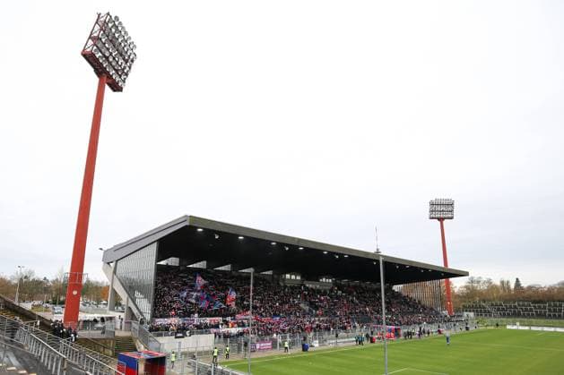 Grotenburg Stadion interior view of the stadium during the Regionalliga West match between KFC Uerdingen and MSV Duisburg, Grotenburg Stadion on November 23, 2024 in Krefeld, Germany Photo by Oliver Kaelke DeFodi Images Grotenburg Stadion general view inside the stadium during the Regionalliga West match between KFC Uerdngen and MSV Duisburg at Grotenburg Stadion on November 23, 2024 in Krefeld, Germany Photo by Oliver Kaelke DeFodi Images DFL regulations prohibit any use of photographs as image sequences and or quasi video Defodi 678 2024 11 23 OK KFCMSV 0032 Defodi-678 DFL regulations prohibit any use of photographs as image sequences and or quasi-video.