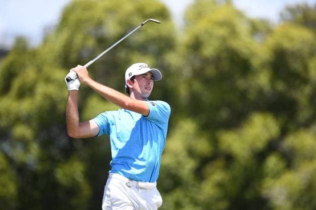 GOLF AUSTRALIAN PGA, Golf Herren Elvis Smylie of Australia plays a shot during the Australian PGA Championship at Royal Queensland Golf Club in Brisbane, Sunday, November 24, 2024.( NO ARCHIVING, EDITORIAL USE ONLY, NO USE IN BOOKS WITHOUT CONSENT BRISBANE QUEENSLAND AUSTRALIA  Copyright: xJONOxSEARLEx 20241124139835964911