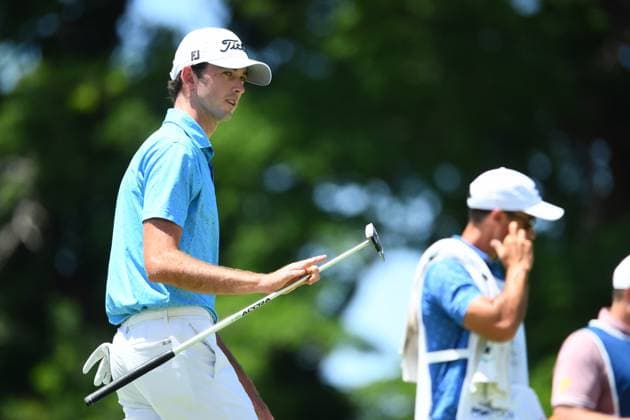 GOLF AUSTRALIAN PGA, Golf Herren Elvis Smylie of Australia reacts during the Australian PGA Championship at Royal Queensland Golf Club in Brisbane, Sunday, November 24, 2024.( NO ARCHIVING, EDITORIAL USE ONLY, NO USE IN BOOKS WITHOUT CONSENT BRISBANE QUEENSLAND AUSTRALIA  Copyright: xJONOxSEARLEx 20241124155006759310