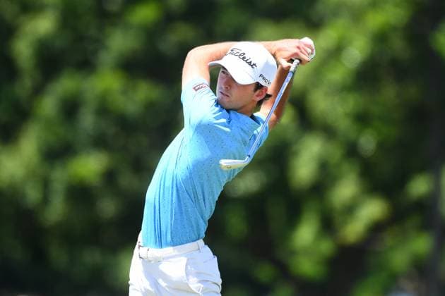 GOLF AUSTRALIAN PGA, Golf Herren Elvis Smylie of Australia plays a shot during the Australian PGA Championship at Royal Queensland Golf Club in Brisbane, Sunday, November 24, 2024.( NO ARCHIVING, EDITORIAL USE ONLY, NO USE IN BOOKS WITHOUT CONSENT BRISBANE QUEENSLAND AUSTRALIA  Copyright: xJONOxSEARLEx 20241124163479581789
