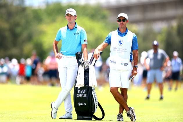 BMW Australian PGA, Golf Herren Championship Elvis Smylie of Australia (left) looks on during the BMW Australian PGA Championship at Royal Queensland Golf Club, Brisbane, Australia, 24th November 2024 (Photo by Patrick Hoelscher News Images) Brisbane Royal Queensland Golf Club Queensland Australia Copyright: xPatrickxHoelscher NewsxImagesx