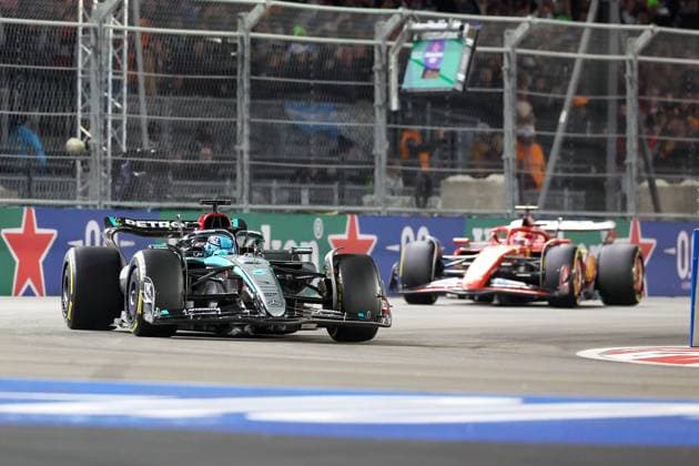 George Russell Mercedes AMG , Las Vegas Grand Prix, Motorsport, Men, Formula 1, Race, 23 11 2024 Las Vegas Nevada USA Copyright: xkolbert-press ChristianxKolbertx
