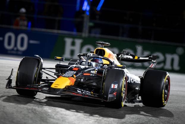LAS VEGAS - Max Verstappen (Red Bull Racing) in action during the Las Vegas Grand Prix. ANP SEM VAN DER WAL xVIxANPxSportx xxANPxIVx 514143169 originalFilename: 514143169.jpg