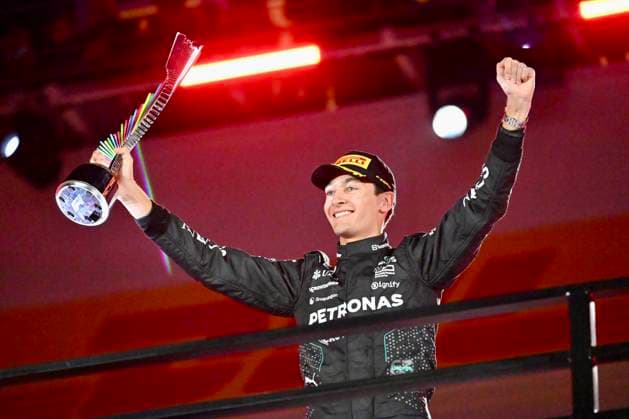 RECORD DATE NOT STATED George russel won formula 1 heineken silver las vegas grand prix. (SPO) George Russell Won Formula 1 Heineken Silver Las Vegas Grand Prix. November 23, 2024, Las Vegas, Nevada, USA: George Russell of Mercedes won the Formula 1 Las Vegas Grand Prix taking place at the Las Vegas Strip Circuit. Lewis Hamilton of Mercedes came second while Carlos Sainz of Ferrari came third. Credit: this photo thenews2 (Foto: Niyi Fote Thenews2 imago images) SPO  Copyright: xNiyixFotex