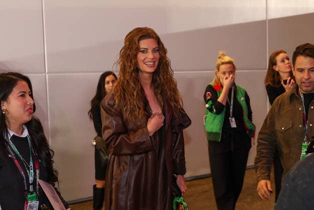 American comedian, Hannah Stocking, Las Vegas Grand Prix, motorsport, men, formula 1, race, 23 11 2024 Las Vegas Nevada USA Copyright: xkolbert-press ChristianxKolbertx