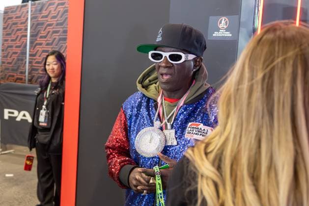 American Rapper, Flavor Flav, Las Vegas Grand Prix, Motorsport, Men, Formula 1, Race, 23 11 2024 Las Vegas Nevada USA Copyright: xkolbert-press ChristianxKolbertx