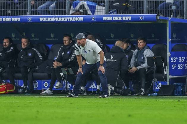 23 11 2024, Football, Season 2024 2025, 2 Bundesliga, Matchday 13, Hamburger SV FC Schalke 04, Coach Steffen Baumgart Hamburger SV Hamburg Volksparkstadion Hamburg Germany xRHR PHOTO TRx Copyright: TimxRehbein RHR-FOTOx RHR-FOTO TR