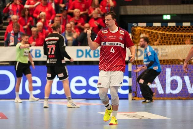 Andreas Magaard Handball Sport Verein Hamburg, 04 jubelt Jubel, GER, Handball Sport Verein Hamburg vs HC Erlangen, Handball, Bundesliga, Matchday 11, Season 2024 2025, 24 11 2024 GER, Handball Sport Verein Hamburg vs HC Erlangen, Handball, Bundesliga, Matchday 11, Season 2024 2025, 24 11 2024 Hamburg Copyright: xEibner-Pressefoto MaxxVincenx EP_MVN