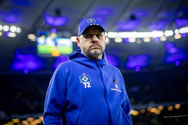 Hamburg, November 23, 2024 Football, 2 Bundesliga 2024 25, Hamburger SV FC Schalke 04 Steffen Baumgart Hamburger SV, Trainer DFL REGULATIONS PROHIBIT ANY USE OF PHOTOGRAPHS AS IMAGE SEQUENCES AND OR QUASI VIDEO