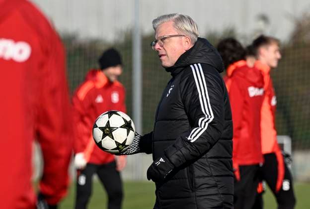 AC Sparta Praha head coach Lars Friis attends a training session before the UEFA Champions League, round 5, match AC Sparta Praha vs Atletico Madrid, in Prague, Czech Republic, on November 25, 2024. (CTKxPhoto KaterinaxSulova) CTKPhotoP2024112503512  CTKPhotoP2024112503512