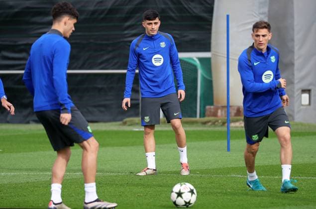 FC Barcelona, Barca Training Before Champions League Match Against Brest Pedri trains with FC Barcelona at the Joan Gamper sports city before the Champions League match against Stade Brestois 29 in Barcelona, Spain, on November 25, 2024. Barcelona Spain  Copyright: xUrbanandsportx originalFilename:urbanandsport-fcbarcel241125_npqnr.jpg