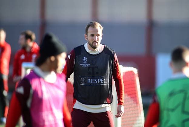 Munich, Germany, November 25, 2024 Football, Men, Season 2024 2025, FC Bayern Munich, Säbener Strasse, Training ground, Final training, Champions League Harry Kane FC Bayern Munich head, upper body with shirt