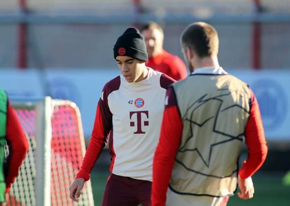 Munich, Germany, November 25, 2024 Football, Men, Season 2024 2025, FC Bayern Munich, Säbener Strasse, Training ground, Final training, Champions League Jamal Musiala FC Bayern Munich Head, Upper body
