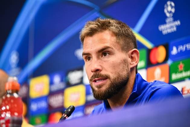 BARCELONE FC PHOTOPQR OUEST FRANCE Guillaume Saligot ; Barcelone ; 25 11 2024 ; Football - Ligue des Champions ( LDC ) - Conference de presse FC Barcelone Hansi Flick ET Inigo Martinez avant le match FCB VS. -StadeBrestois29 le 25 Novembre 2024 . Ici Inigo Martinez . Photo : Guillaume Saligot Ouest-France Nov 25th 2024 FC Barcelona, Barca press conference, PK, Pressekonferenz before its champions league match Barcelone France  Copyright: xPHOTOPQR OUESTxFRANCE MAXPPPxGuillaumexSaligotx 20241125OFR9383 20241125OFR9383