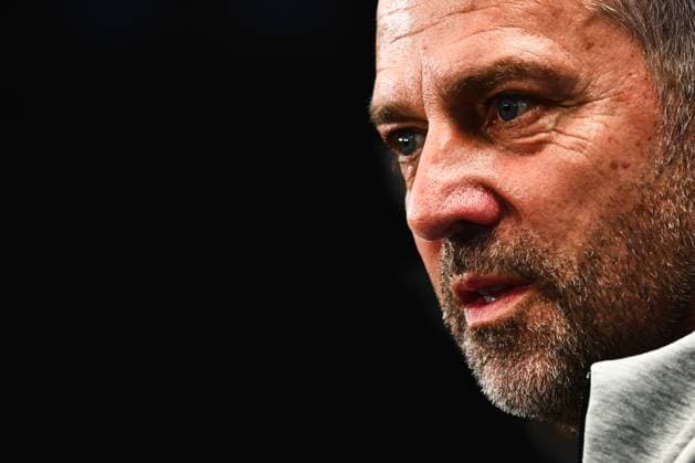 Sport Bilder des Tages BARCELONE FC PHOTOPQR OUEST FRANCE Guillaume Saligot ; Barcelone ; 25 11 2024 ; Football - Ligue des Champions ( LDC ) - Conference de presse FC Barcelone Hansi Flick ET Inigo Martinez avant le match FCB VS. -StadeBrestois29 le 25 Novembre 2024 . Ici Hansi Flick Nov 25th 2024 FC Barcelona, Barca press conference, PK, Pressekonferenz before its champions league match Barcelone France  Copyright: xPHOTOPQR OUESTxFRANCE MAXPPPxGuillaumexSaligotx 20241125OFR9391 20241125OFR9391