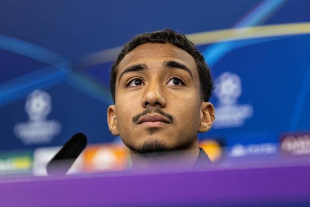 Press conference Bayer 04 Leverkusen, 25 11 2024 Arthur Bayer 04 Leverkusen, 13 Press conference Bayer 04 Leverkusen BayArena, Leverkusen, 25 11 2024 Press conference for the UEFA Champions League match against RB Salzburg Copyright: xBEAUTIFULxSPORTS Buriakovx