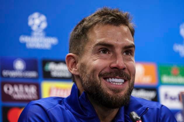 November 25, 2024, Sant Joan Despi, Barcelona, SPAIN: Inigo Martinez attends his press conference, PK, Pressekonferenz during the training day of FC Barcelona, Barca ahead the UEFA Champions League, football match against Stade Brestois 29 at Ciudad Esportiva Joan Gamper on November 25, 2024 in Sant Joan Despi, Barcelona, Spain. Sant Joan Despi SPAIN - ZUMAa181 20241125_zaa_a181_050 Copyright: xJavierxBorregox