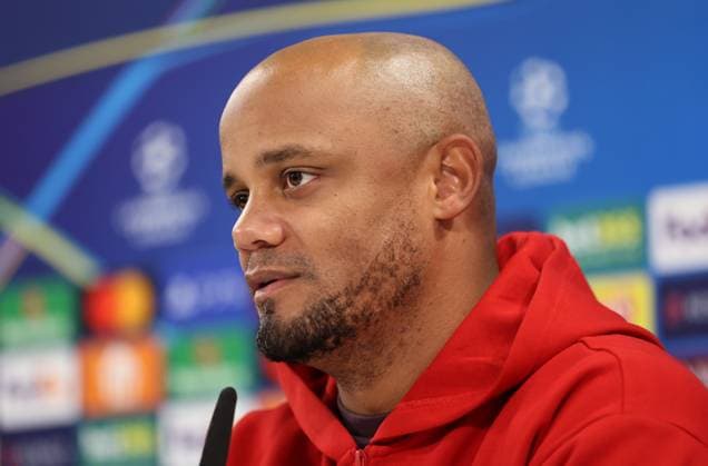 Munich, Germany, November 25, 2024 Football, Men, Season 2024 2025, FC Bayern Munich, Säbener Strasse, Training ground, International press conference, Champions League Vincent Kompany, Coach FC Bayern Munich Head, Portrait at the press conference
