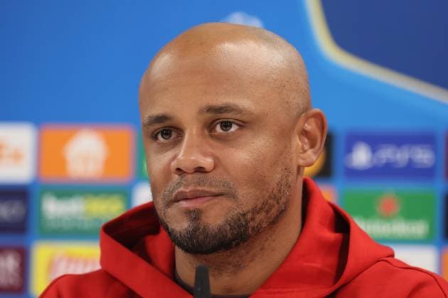 Munich, Germany, November 25, 2024 Football, Men, Season 2024 2025, FC Bayern Munich, Säbener Strasse, Training ground, International press conference, Champions League Vincent Kompany, Coach FC Bayern Munich Head, Portrait at the press conference