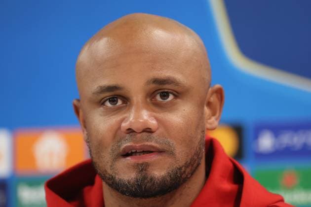 Munich, Germany, November 25, 2024 Football, Men, Season 2024 2025, FC Bayern Munich, Säbener Strasse, Training ground, International press conference, Champions League Vincent Kompany, Coach FC Bayern Munich Head, Portrait at the press conference