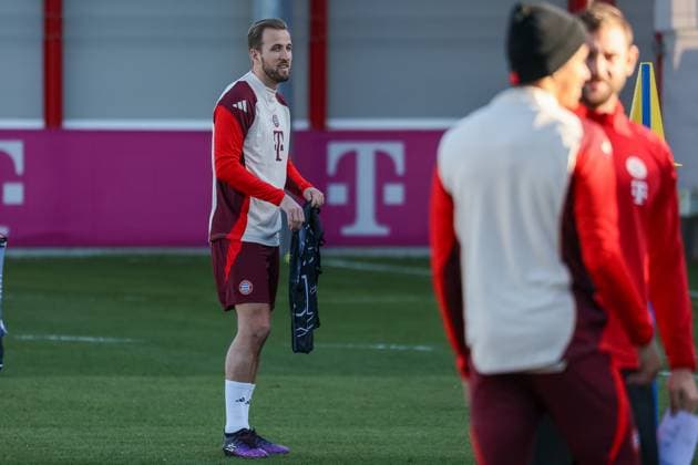 Harry Kane FC Bayern Muenchen, 09 at training, Ger, Final training, FC Bayern Muenchen, Football, UEFA Champions League, Matchday 5, 2024 2025 season, 25 11 2024, Ger, Final training, FC Bayern Muenchen, Football, UEFA Champions League, Matchday 5, 2024 2025 season, 25 11 2024 Muenchen Copyright: xEibner-Pressefoto JennixMaulx EP_JML
