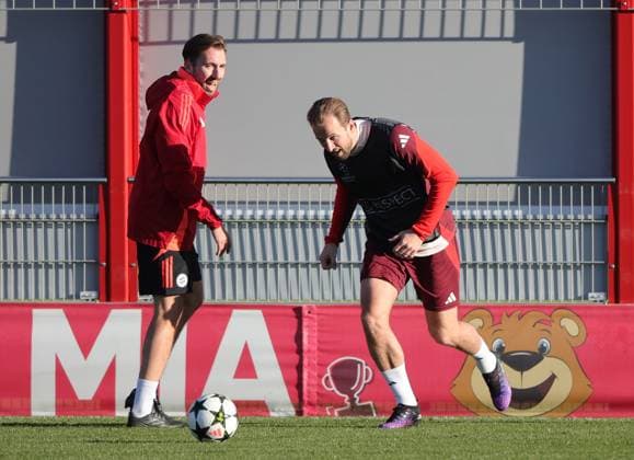25 11 2024, Final training, Champions League Saebenerstrasse Munich, Football, Sport, in the picture Harry Kane FC Bayern Muenchen