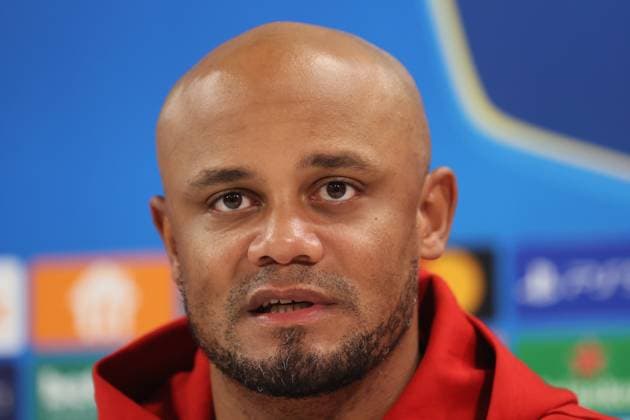 Munich, Germany, November 25, 2024 Football, Men, Season 2024 2025, FC Bayern Munich, Säbener Strasse, Training ground, International press conference, Champions League Vincent Kompany, Coach FC Bayern Munich Head, Portrait at the press conference