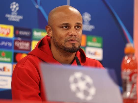 Munich, Germany, November 25, 2024 Football, Men, Season 2024 2025, FC Bayern Munich, Säbener Strasse, Training ground, International press conference, Champions League Vincent Kompany, Coach FC Bayern Munich Head, Portrait at the press conference