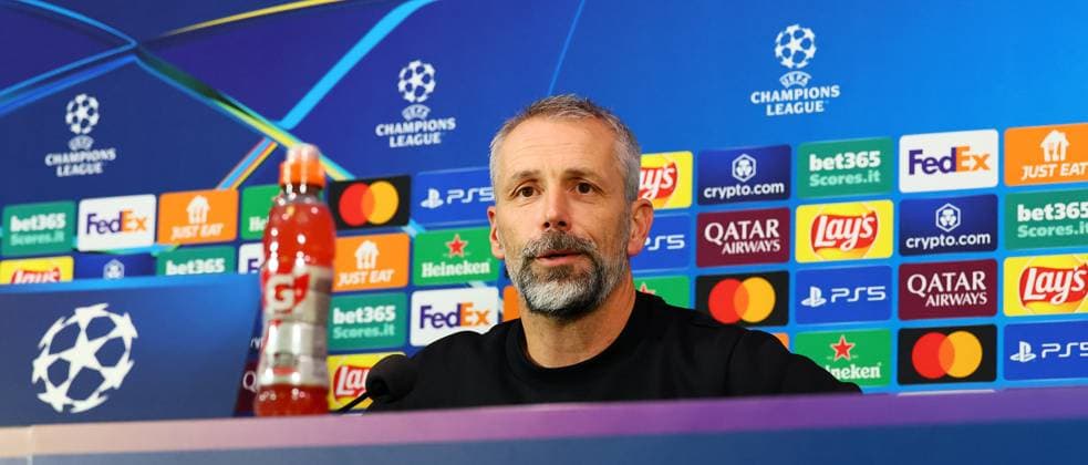 RB Leipzig Press Conference Champions League Milan, 25 11 2024, Giuseppe Meazza Stadium, Football, Champions League, Matchday 1, RB Leipzig vs Inter Milan on 26 11 2024 , RB Leipzig Press Conference , In the picture Coach Marco Rose, RB Leipzig , Picture Point