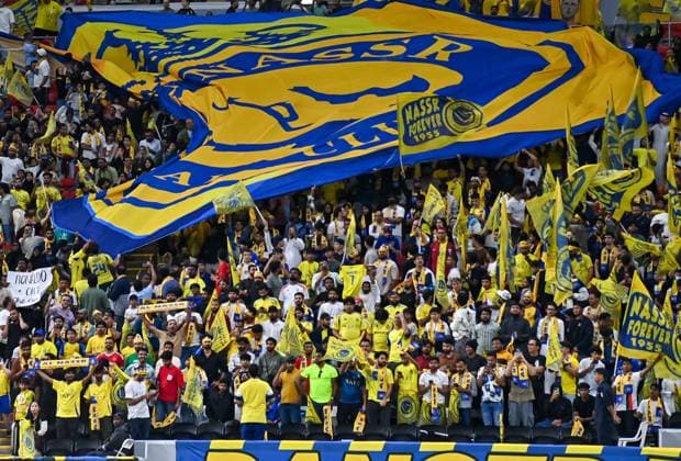 AFC CHAMPIONS LEAGUE ELITE, AL GHARAFA SC (QTR) v AL NASSR FC (KSA) Al Nassr fans in the stands before the AFC Champions League elite west football match between Qatar s Al Gharafa SC and Saudi Arabia s Al Nassr FC at Al-Bayt Stadium in Al Khor, Qatar, on November 25, 2024 DOHA Qatar Copyright: xNAUSHADx