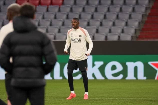 Ousmane Dembele Paris Saint Germain, PSG, 10 , Ger, Final training, Paris Saint Germain, PSG, Football, UEFA Champions League, Matchday 5, 2024 2025 season, 25 11 2024, Ger, Final training, Paris Saint Germain, PSG, Football, UEFA Champions League, Matchday 5, 2024 2025 season, 25 11 2024 Muenchen Copyright: xEibner-Pressefoto JennixMaulx EP_JML
