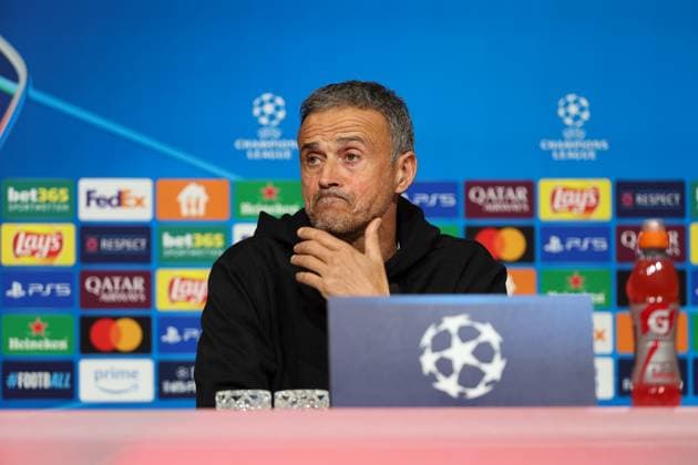 Luis Enrique Martinez Garcia Paris Saint Germain, PSG, Head Coach at the press conference, Ger, International press conference, Paris Saint Germain, PSG, Football, UEFA Champions League, Matchday 5, 2024 2025 season, 25 11 2024, Ger, International press conference, Paris Saint Germain, PSG, Football, UEFA Champions League, Matchday 5, 2024 2025 season, 25 11 2024 Muenchen Copyright: xEibner-Pressefoto JennixMaulx EP_JML