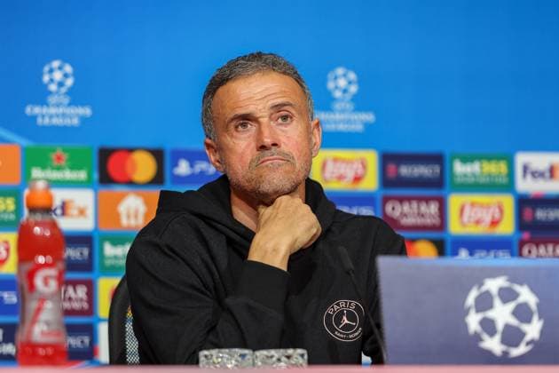 Luis Enrique Martinez Garcia Paris Saint Germain, PSG, Head Coach at the press conference, Ger, International press conference, Paris Saint Germain, PSG, Football, UEFA Champions League, Matchday 5, 2024 2025 season, 25 11 2024, Ger, International press conference, Paris Saint Germain, PSG, Football, UEFA Champions League, Matchday 5, 2024 2025 season, 25 11 2024 Muenchen Copyright: xEibner-Pressefoto JennixMaulx EP_JML