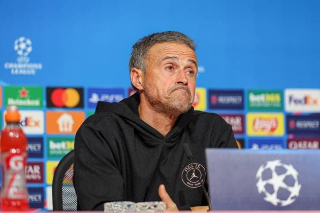 Luis Enrique Martinez Garcia Paris Saint Germain, PSG, Head Coach at the press conference, Ger, International press conference, Paris Saint Germain, PSG, Football, UEFA Champions League, Matchday 5, 2024 2025 season, 25 11 2024, Ger, International press conference, Paris Saint Germain, PSG, Football, UEFA Champions League, Matchday 5, 2024 2025 season, 25 11 2024 Muenchen Copyright: xEibner-Pressefoto JennixMaulx EP_JML