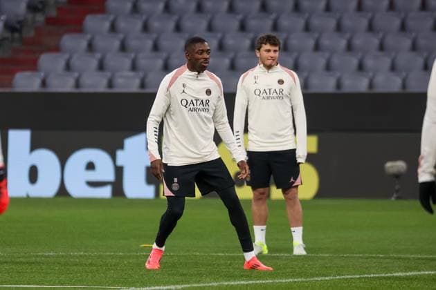 Ousmane Dembele Paris Saint Germain, PSG, 10 , Ger, Final training, Paris Saint Germain, PSG, Football, UEFA Champions League, Matchday 5, 2024 2025 season, 25 11 2024, Ger, Final training, Paris Saint Germain, PSG, Football, UEFA Champions League, Matchday 5, 2024 2025 season, 25 11 2024 Muenchen Copyright: xEibner-Pressefoto JennixMaulx EP_JML