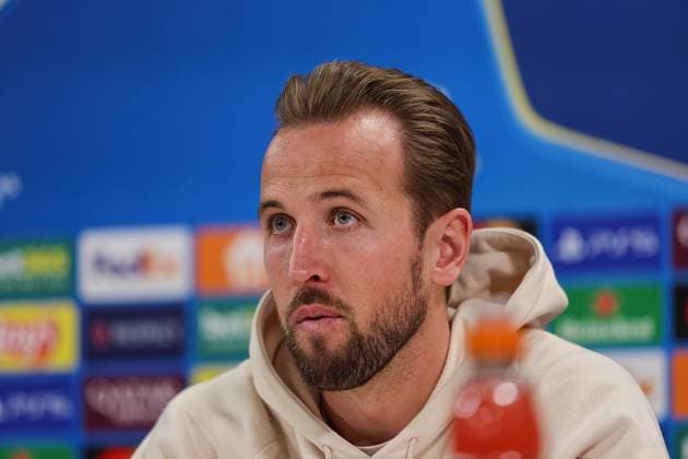 Harry Kane FC Bayern Muenchen, 09 at the press conference, Ger, International press conference, FC Bayern Muenchen, Football, UEFA Champions League, Matchday 5, 2024 2025 season, 25 11 2024, Ger, International press conference, FC Bayern Muenchen, Football, UEFA Champions League, Matchday 5, 2024 2025 season, 25 11 2024 Muenchen Copyright: xEibner-Pressefoto JennixMaulx EP_JML