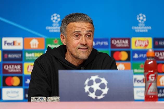 Luis Enrique Martinez Garcia Paris Saint Germain, PSG, Head Coach at the press conference, Ger, International press conference, Paris Saint Germain, PSG, Football, UEFA Champions League, Matchday 5, 2024 2025 season, 25 11 2024, Ger, International press conference, Paris Saint Germain, PSG, Football, UEFA Champions League, Matchday 5, 2024 2025 season, 25 11 2024 Muenchen Copyright: xEibner-Pressefoto JennixMaulx EP_JML