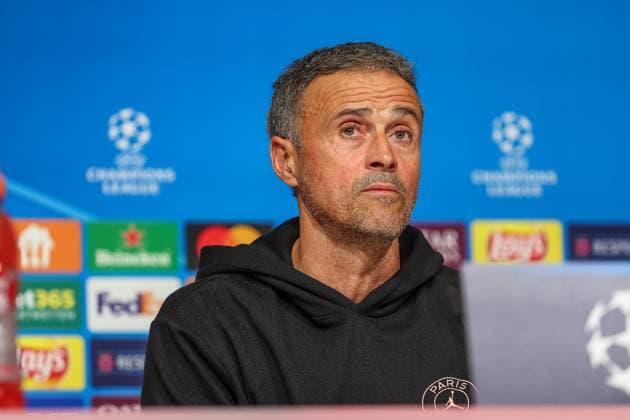 Luis Enrique Martinez Garcia Paris Saint Germain, PSG, Head Coach at the press conference, Ger, International press conference, Paris Saint Germain, PSG, Football, UEFA Champions League, Matchday 5, 2024 2025 season, 25 11 2024, Ger, International press conference, Paris Saint Germain, PSG, Football, UEFA Champions League, Matchday 5, 2024 2025 season, 25 11 2024 Muenchen Copyright: xEibner-Pressefoto JennixMaulx EP_JML
