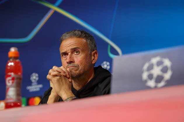 Luis Enrique Martinez Garcia Paris Saint Germain, PSG, Head Coach at the press conference, Ger, International press conference, Paris Saint Germain, PSG, Football, UEFA Champions League, Matchday 5, 2024 2025 season, 25 11 2024, Ger, International press conference, Paris Saint Germain, PSG, Football, UEFA Champions League, Matchday 5, 2024 2025 season, 25 11 2024 Muenchen Copyright: xEibner-Pressefoto JennixMaulx EP_JML